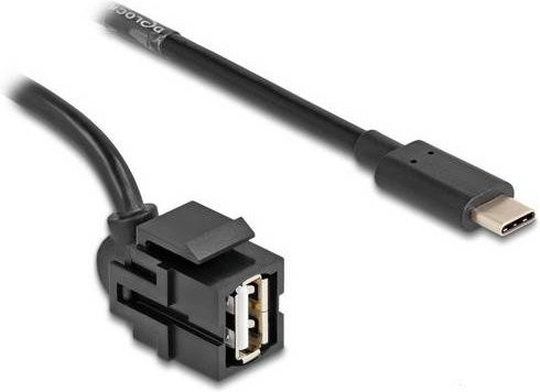 Delock USB 2.0 Datenkabel mit USB-A und USB-C Stecker, Schwarz, 1,50 m - Bild 1