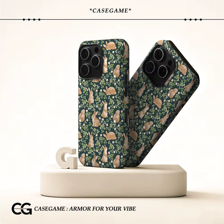 Potdemiel Clover Bunny Handyhülle in Grün für iPhone 17 16 15 14 13 Pro Max Plus mit doppelschichtiger Rückseite - Bild 2