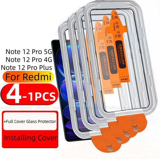 Xiaomi Displayschutzfolie aus Glas für Redmi Note 12 Pro Plus, Redmi Note 12 Pro 4G und Redmi Note 12 Pro 5G, transparent - Bild 1