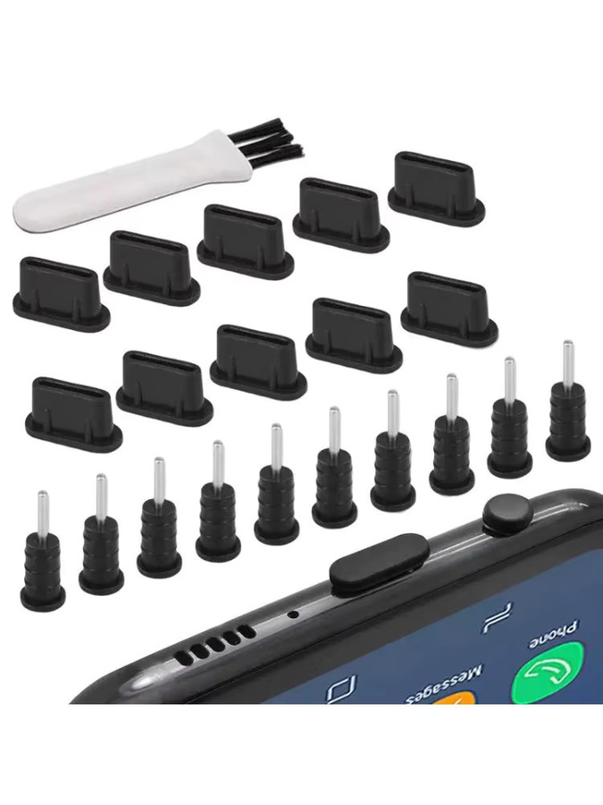 Schutzhülle für USB Typ-C und 3,5mm Kopfhöreranschluss in Schwarz - Bild 5