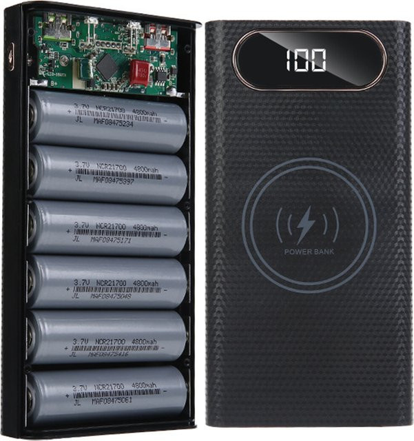 YiFanHeRong Tragbare Powerbank mit LCD-Display und Schnellladung QC3.0 PD, Schwarz - Bild 1