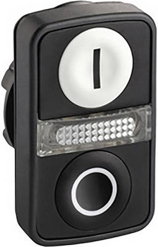 Schneider Electric ZB5AW7A1721 Doppeldrucktaster-Frontelement aus Kunststoff in Schwarz und Weiß - Bild 1