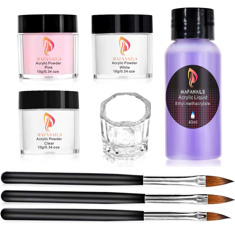 MAFANAILS Kristall-Monomer-Flüssigkeit und Acryl-Nagelpulver Set, Unisex - Bild 3