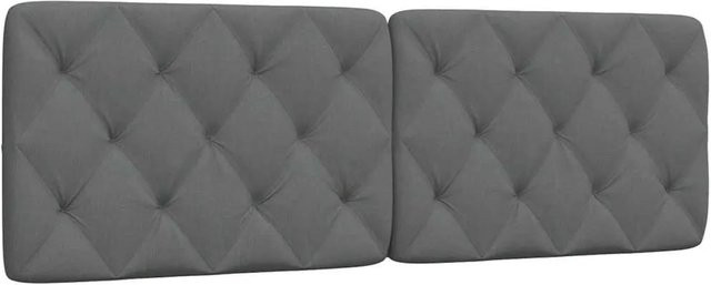 vidaXL Kopfteil-Kissen Dunkelgrau mit Rauten-Heftung aus Polyestergewebe, Breite: 160 cm, Höhe: 200 cm - Bild 1