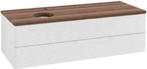 V&B Waschtischunterschrank Antao mit Frontstruktur in Weiß, B/T/H: 120 x 50 x 50 cm - Bild 1