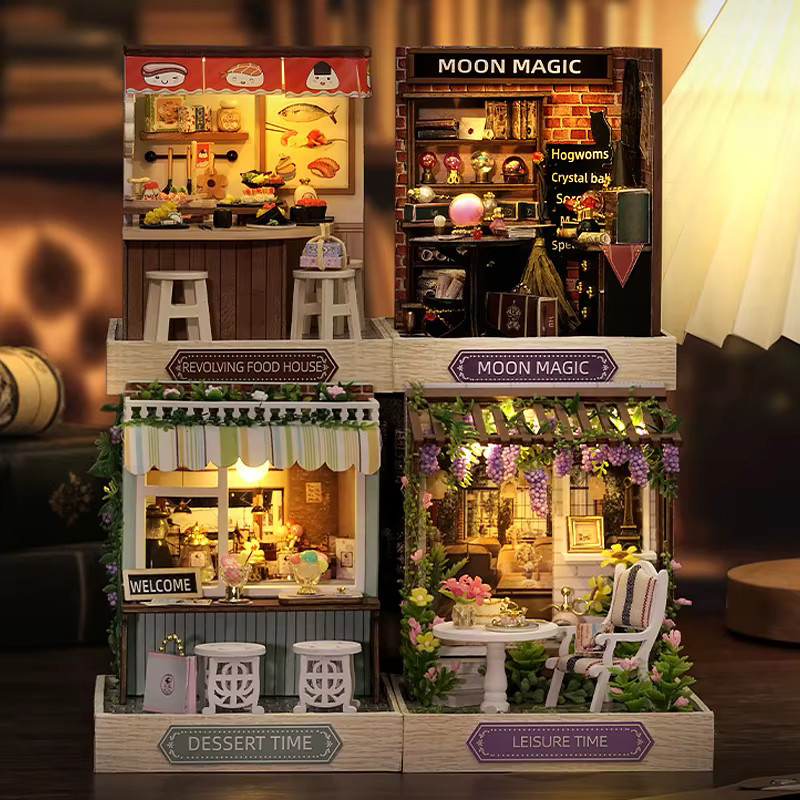 zuuton Holz Miniatur Puppenhaus DIY Montage Modell Bausatz, 3D Puzzle - Bild 2