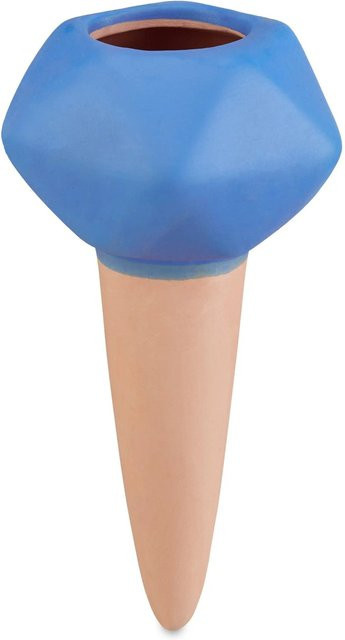 Relaxdays Bewässerungskegel aus Keramik im 4er Set, Terrakotta Blau, Höhe: 11,5 cm, Durchmesser: 6 cm - Bild 1