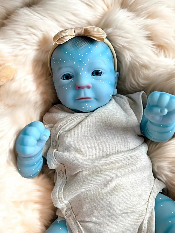 NPK Felicia Reborn Babypuppe, 19-Zoll, Silikon, Soft Body - Bild 3