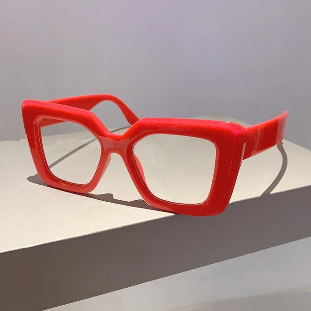 Yiran toy Brillenrahmen quadratisch, Kunststoff, Vollrand, Damen, red - Bild 1