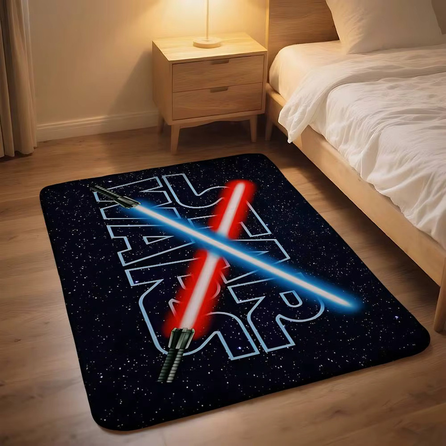 Beast Kingdom S-Star W-Wars Teppich, rutschfeste rechteckige Matte in Schwarz, B/T: 60 x 40 cm - Bild 4