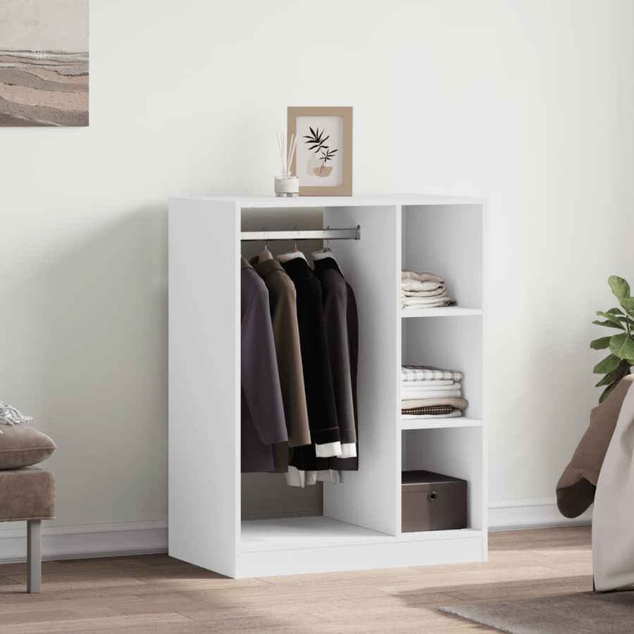 Vidaxl Garderobenschrank aus Holzwerkstoffmaterial in Weiß mit minimalistischem Design, B/T/H: 77 x 48 x 102 cm - Bild 2