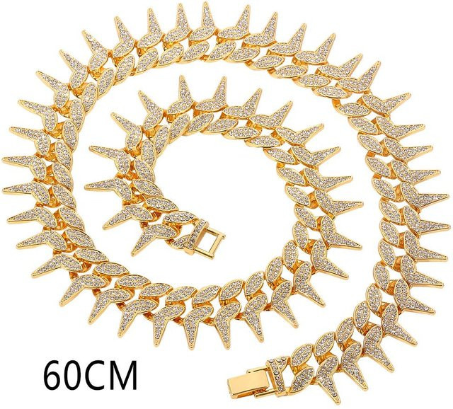 TuiYing Halskette, Kubanische Gliederkette, Gold, Unisex - Bild 1