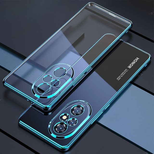 Huawei Honor 200 Pro Silikon Soft Shell Schutzhülle mit Objektivschutz in Grün - Bild 1