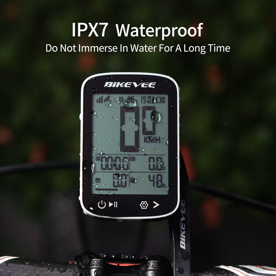 Bikevee GPS-Fahrradcomputer wasserdichter kabelloser Fahrrad-Tachometer für Mountainbike und Rennrad - Bild 3