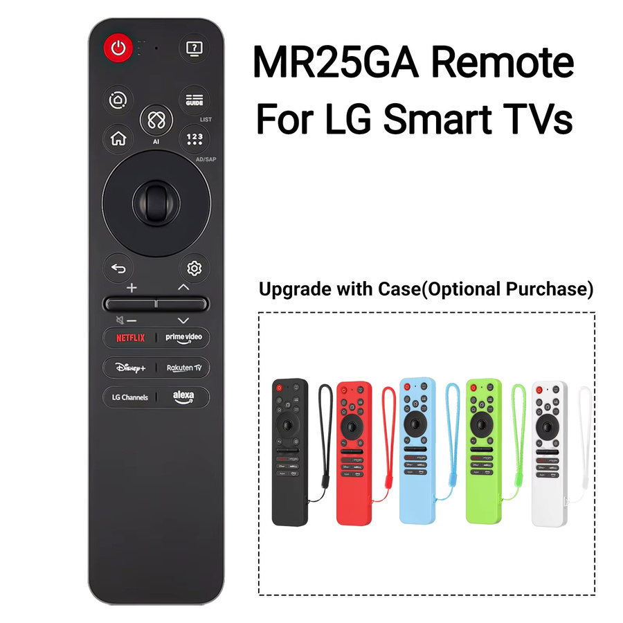 LG MR25GA Magic Remote Fernbedienung in Schwarz mit AI Voice, Motion Pointer und Alexa Kompatibilität für LG Fernseher Modelljahr 2025 - Bild 2