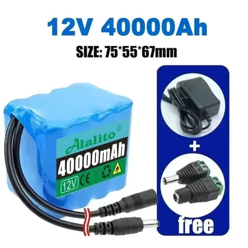 ALalito 12V Lithium-Ionen Akku Pack mit 20000 mAh und BMS sowie Ladegerät, Blau - Bild 3
