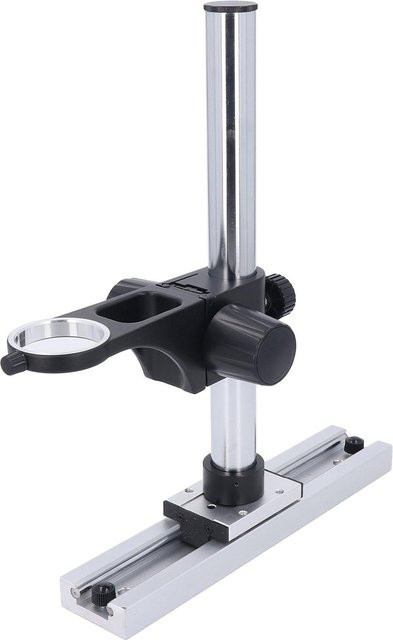Aimo Mikroskop-Schienenbahn-Ständer mit 30 cm Säule, universell verstellbarer Mikroskopständer für Kameras, Schwarz - Bild 1