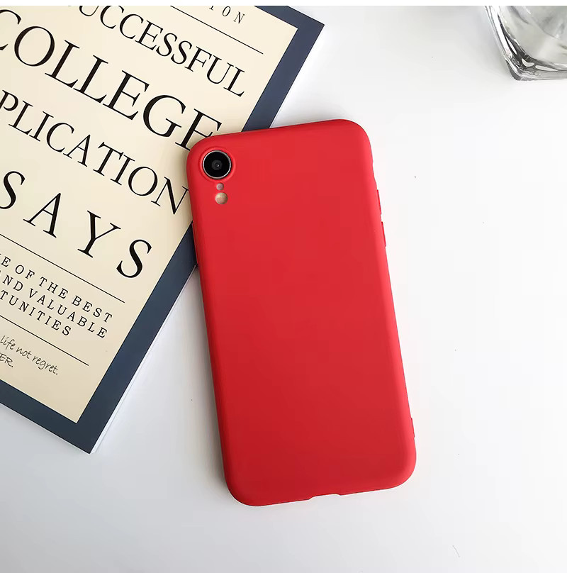 Rote Silikon Handyhülle für Apple iPhone in verschiedenen Modellen, weiche TPU-Rückseite, matt - Bild 4