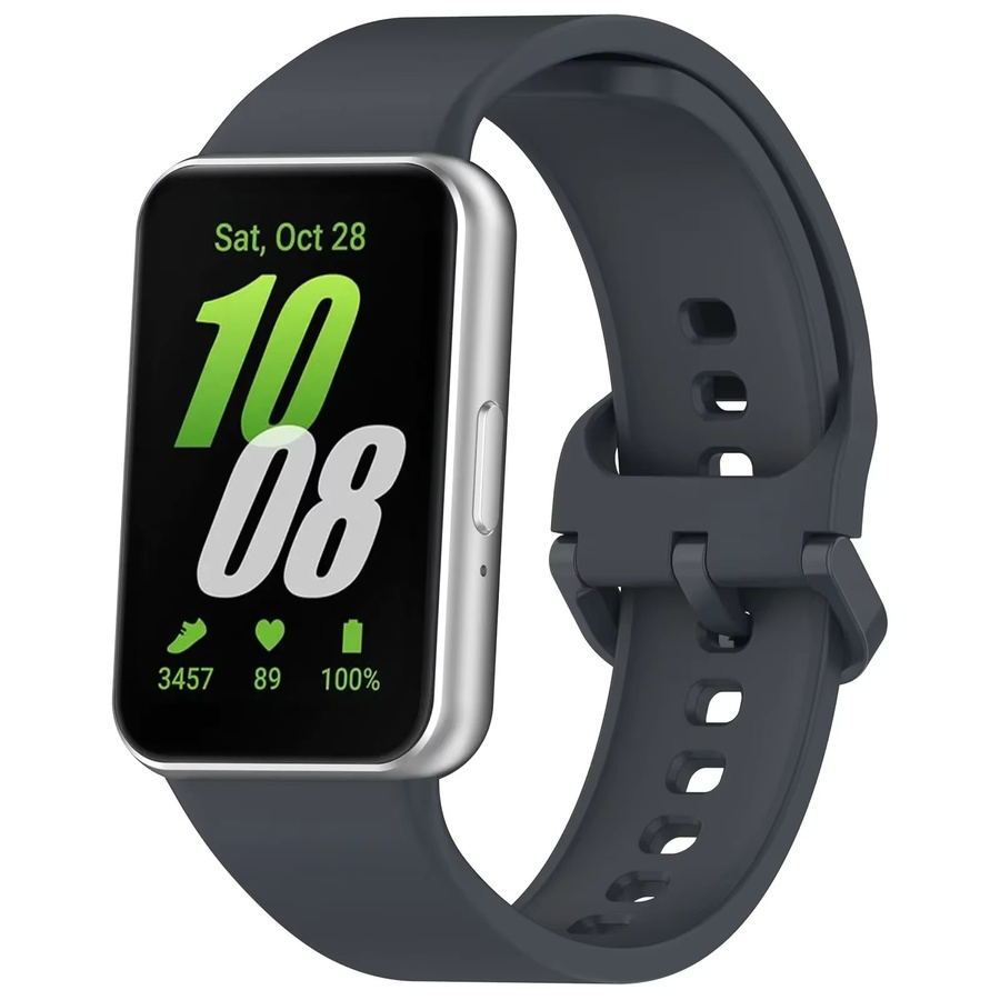 Samsung Uhrenarmband Silikon, Schwarz, Unisex, Samsung Galaxy Fit 3 - Bild 2