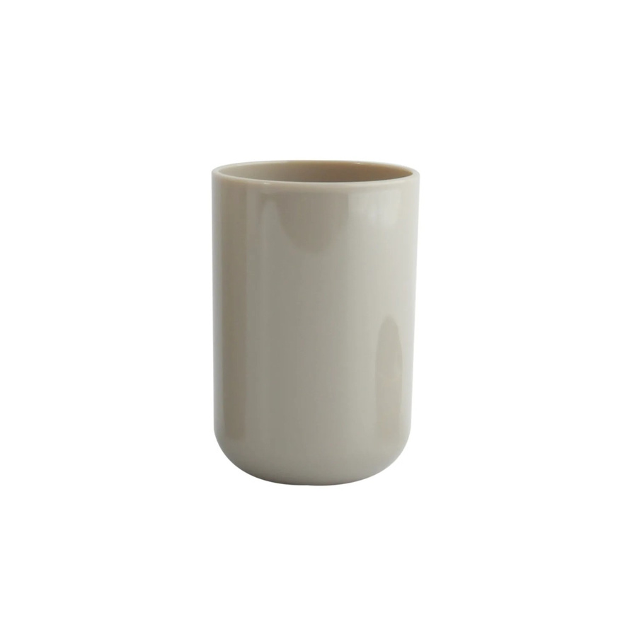 MSV Zahnputzbecher Inagua aus Polystyrol in Taupe/Beige, Durchmesser: 7,1 cm, Höhe: 10,5 cm - Bild 2