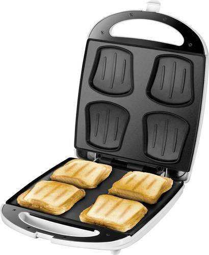Unold Quadro Sandwichmaker klappbar in Weiß und Schwarz - Bild 2