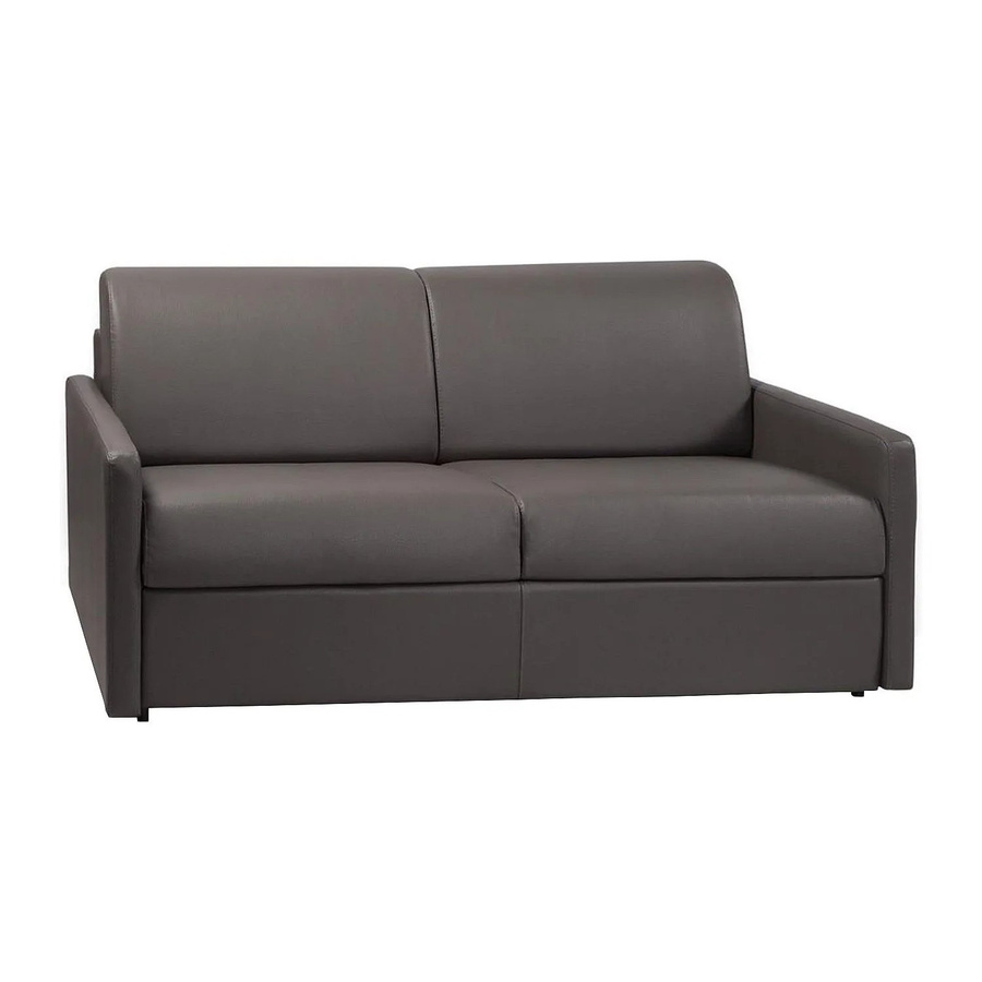 Vente-unique Schlafsofa Calife in Grau mit Kunstlederbezug, Breite: 170 cm - Bild 2