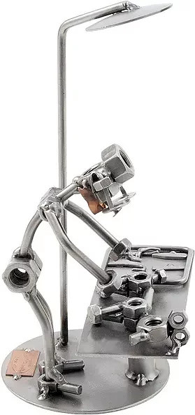Schraubenmännchen Tierarzt von Hinz & Kunst aus Metall in Silber - Bild 1