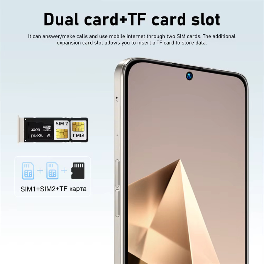 CHOTOG S26 Ultra Smartphone Android 5G mit 7,3 Zoll HD Display, 22 GB RAM, 2 TB Speicher, 7800 mAh Akku, Dual-SIM und WLAN in Schwarz - Bild 5