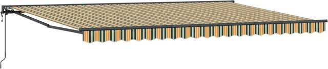 vidaXL Markisenrahmen Semi-Cassette aus Aluminium in Grün, Gelb und Schwarz mit B/T: 500 x 300 cm - Bild 1