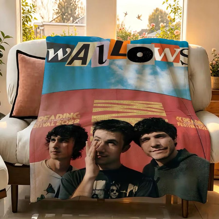 W-Wallows Überwurfdecke aus Flanell in Weiß und Multicolour für Sofa, Wohnzimmer oder Schlafzimmer - Bild 3