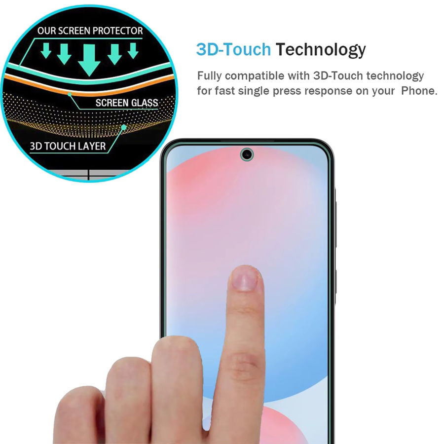 Samsung Displayschutzfolie aus gehärtetem Glas für Galaxy A56 5G, transparent, HD-Kristall, 9H kratzfest - Bild 2
