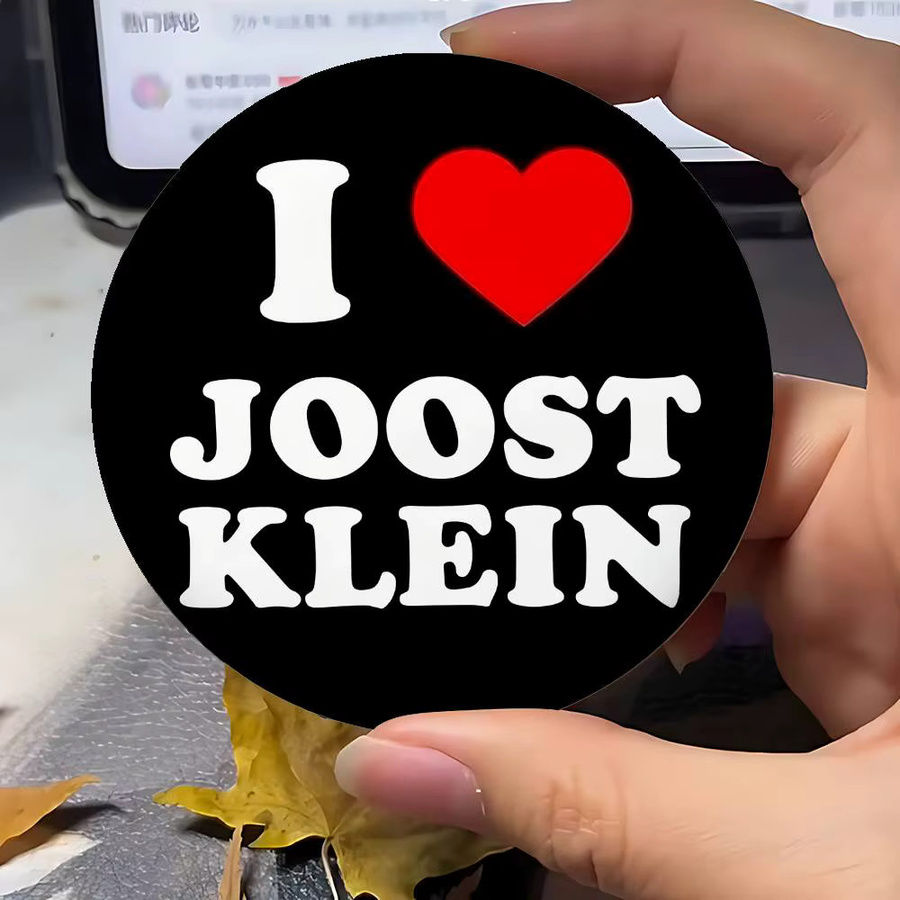 Brosche I Love Joost Klein, Weißblech, Rund, Unisex - Bild 5