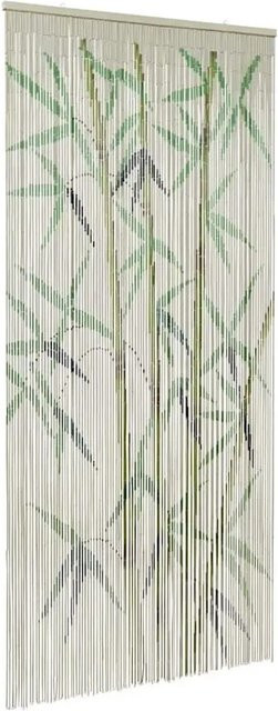 vidaXL Insekten-Türvorhang aus Bambus mit floralem Druck, B/H: 100 x 200 cm - Bild 1