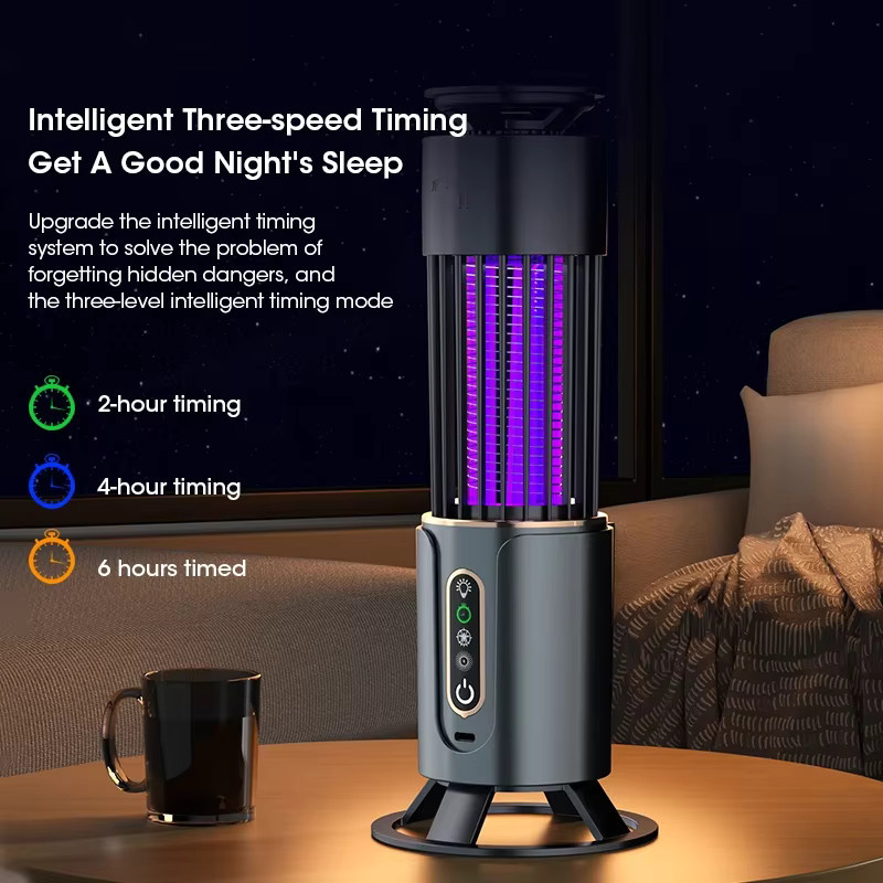 NOCCLILI Mückenvernichter-Lampe in Schwarz mit USB-Timing und Camping-Funktion - Bild 4