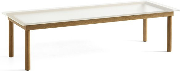 HAY Kofi Beistelltisch Rechteckig mit Glasplatte und Holzgestell in Transparent - Bild 1
