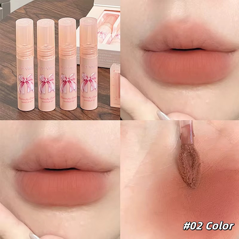 Matte Lippenstift Set, 6 Teile, Nude Lip Gloss und Lip Glasur Palette - Bild 2