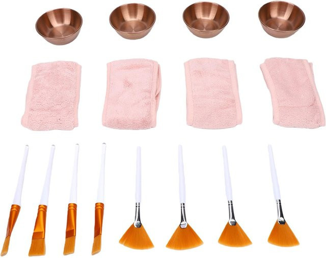 16-teiliges Kosmetik-Set für Gesichtsbehandlungen, Damen, Roségold - Bild 1