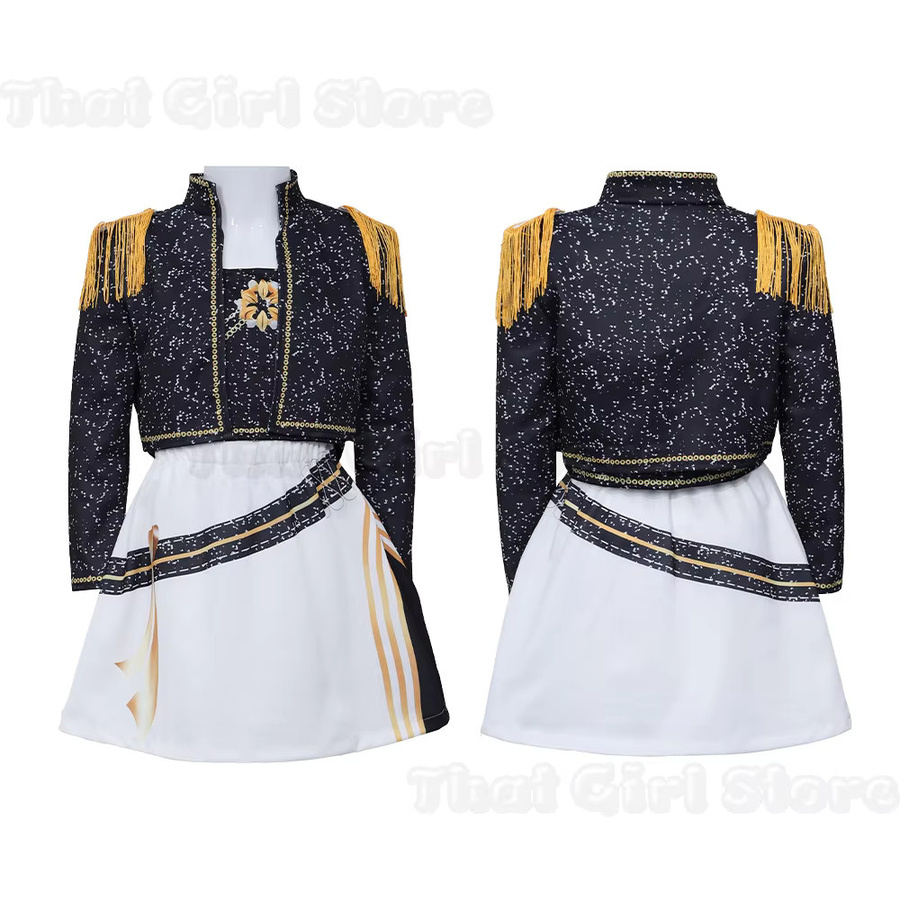 ZOBOTT Pop-Cosplay-Sänger-Kostüm, Gold, Mädchen, Textil - Bild 2