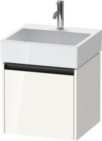 Duravit Waschtischunterschrank Ketho.2 in Weiß Hochglanz, wandhängend mit 1 Auszug, B: 48,4 cm, T: 46,0 cm, H: 44,0 cm - Bild 1