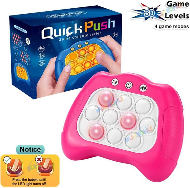 Kidsly Quick Push Game Pop Up Fidget Bubbles, Elektronisches Pop Light Spielzeug - Bild 1