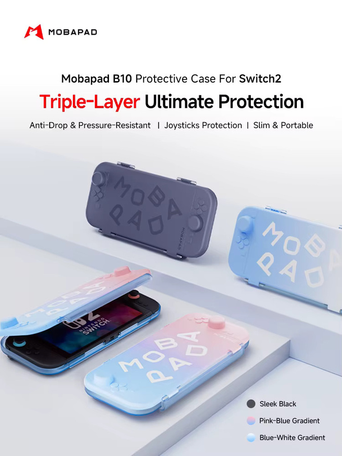 MOBAPAD B1 Ultradünne Hartschale für NS2 Gamepad, Schutzhülle für Nintendo Switch 2 Controller in Blau und Weiß - Bild 2