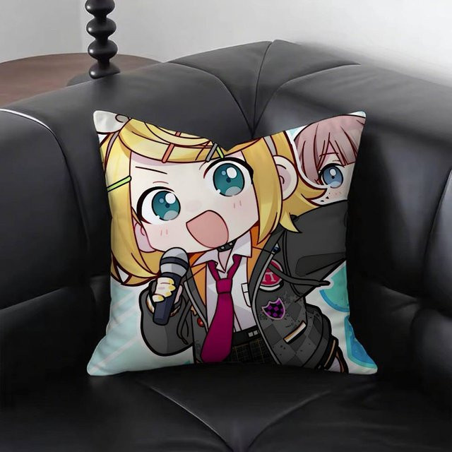 Lucky Starfish HOME Kagamine Rin und Len Kissenbezug für Sofa und Dekoration, B/T/H: 40 x 40 x 40 cm, Mehrfarbig - Bild 1