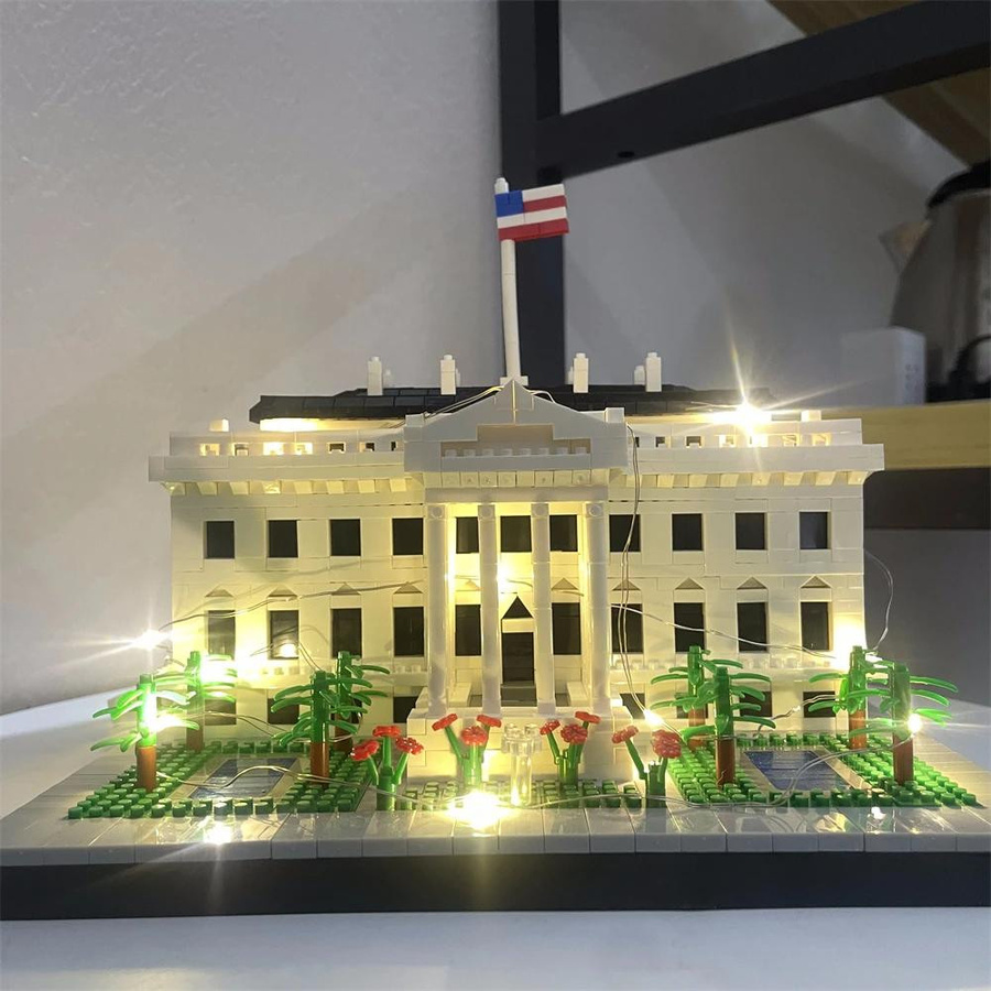 Linyi toy Architekturmodell Weißes Haus aus Kunststoff - Bild 3