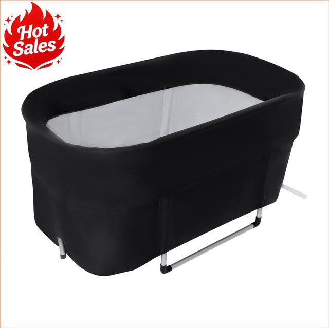 Bymaocar Tragbare aufblasbare Badewanne für Camping und Zuhause, Schwarz, B/T/H: 115 x 57 x 55 cm - Bild 1