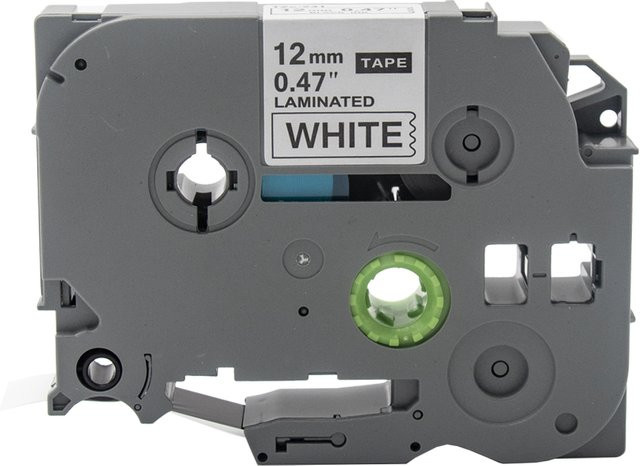 Brother Etikettenlaminierband TZE-231 in Weiß, 12 mm Breite, kompatibel mit Brother Etikettendrucker PT-H100 und PTD600 - Bild 1