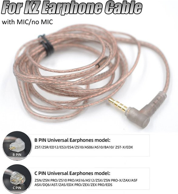 KZ Cube Mixed Upgrade-Kabel aus hochreinem Kupfer als Ersatzkabel für KZ EDX Pro und ZS Pro Headsets - Bild 1