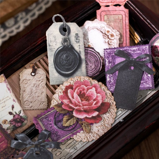 30 Blatt Vintage-Etikettenaufkleber aus Papier in Multicolour für handgefertigte Karten und Geschenkverpackungen - Bild 1