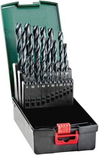 Metabo HSS-R Metall-Spiralbohrer-Set 25-teilig in der Kunststoffkassette, Schwarz - Bild 1