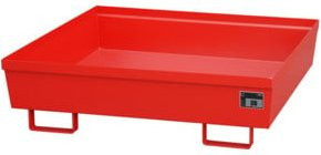 Auffangwanne Bauer Südlohn AO-4/A aus Stahl in Rot, B/T/H: 120,0 x 120,0 x 33,5 cm - Bild 1