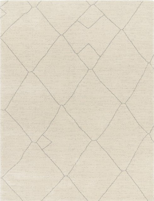 Moderner Teppich Heal in Creme Beige mit Rautenmuster, Skandinavisch, Waschbar, B: 120 cm, T: 170 cm - Bild 1